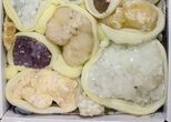 Mixed Indian Mineral & Crystal Flat - Pieces #138526-1